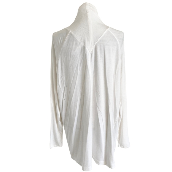 Athleta Nirvana Two Ways Wrap open front white stretch Cardigan lightweight XL - Picture 8 of 15